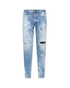 Dsquared2 Skater Jeans Destroyed Look Denim Blauwe Jeans