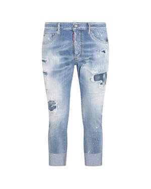 Dsquared2 Sailor Jean Destroyed Reinforced Denim Blauwe Jeans