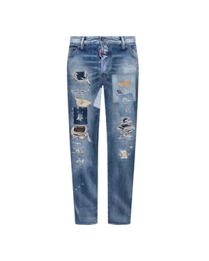 Dsquared2 Denim Cool Guy Patch Jeans Marineblauw