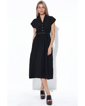 Textured Gelaagde Maxi Jurk