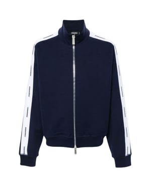 Dsquared2 Trainingsjack Met Logo-tape In Marineblauw