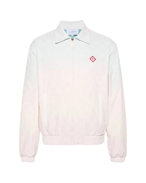 Casablanca Monogram Perforerad Laserskuren Gradient Vit Kavaj