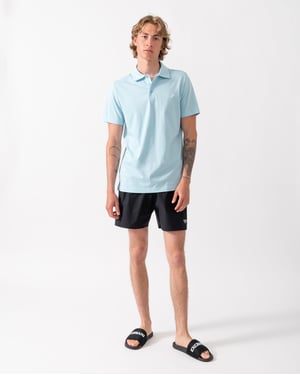 Short Sleeve Logo Detail Beach Polo in Pale_Blue