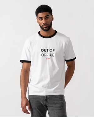 HUGO Mens Out-Of-Office T-Shirt T-Shirt in White