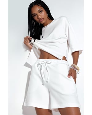 Middenhoog Taille Trekkoord Sweatshorts