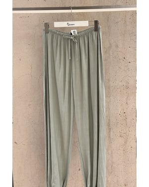 Elastic Waist Pants with Tie Detail