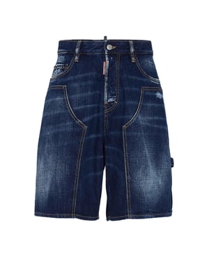 Dsquared2 Dark Semplice Carpenter Shorts Marineblauw