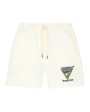 Casablanca Broderade Tennisklubb Icon Off-white Shorts