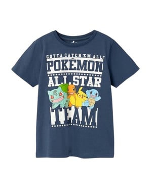 Name It Pokémon-T-shirt met ronde hals voor kinderen (Donkere Denim)