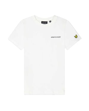 Lyle & Scott T-shirt met ronde hals en opschrift voor kinderen (Wit)