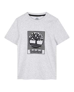 Timberland Jongens Logo Regular T-shirt (Grijs)