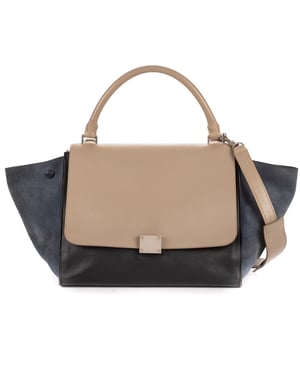Tricolor Trapeze Medium Shoulder Bag