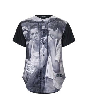 Criminal Damage Basketbalshirt van mesh met fotoprint voor heren en jongeren (Zwart/Grijs)