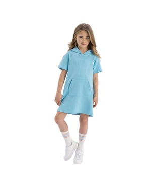 Minoti Jurk met korte mouwen voor meisjes (Lichtblauw)