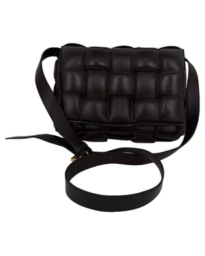 Bottega Veneta Cassette Padded Crossbody Bag in Brown Lamb Leather