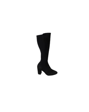Stuart Weitzman Livia 80 Knee Boots in Black Suede