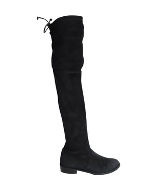 Stuart Weitzman Lowland Over The Knee Boots in Black Suede