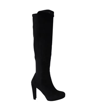 Stuart Weitzman Hiline Knee-High Boots in Black Suede