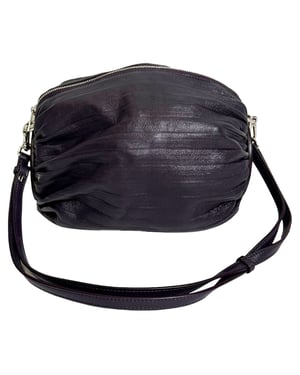 Loewe Pleated Bracelet Pouch Bag in Purple Leather