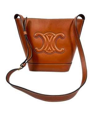 Celine Kleine Cuir Triomphe Emmertas in Bruin Leer