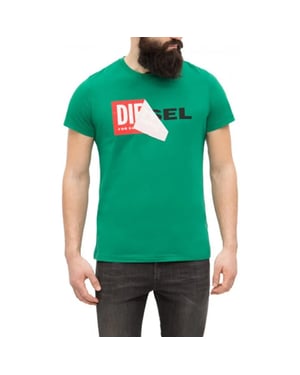 Diesel T-Diego-QA Mens Green T-Shirt