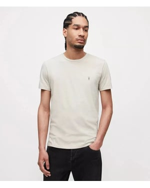 AllSaints Tonic Mens Seashell Grey T-Shirt