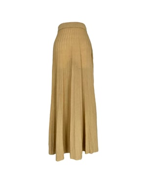 Ba&sh geplooide maxi-rok in camelkleurige polyester
