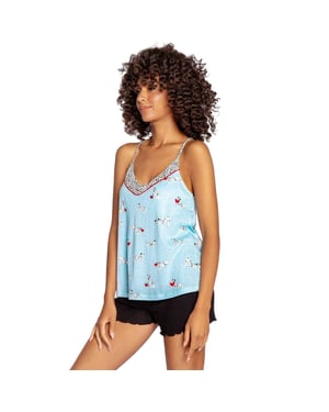 PJ Salvage Dames/Dames hemdje met dalmatiërprint (Aqua)