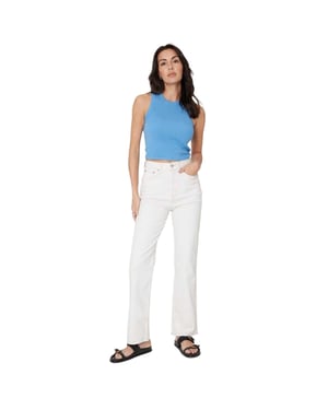 Be You Dames/Dames Vest Top (Blauw)