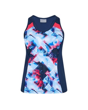 Head Ava-tanktop met ronde hals voor dames (Blauw/roze)