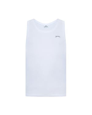 Slazenger Heren Katoenen Mouwloos Vest Top (Wit)