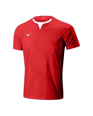 Mizuno Heren Authentiek Logo Trainings Rugby Shirt (Rood)
