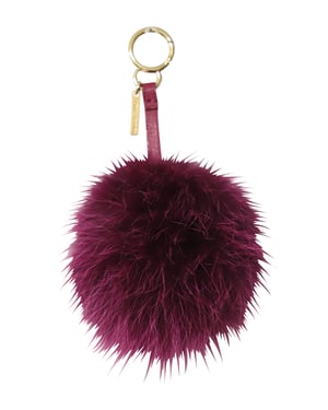 Fendi Pom Pom-väsksmycke i lila päls