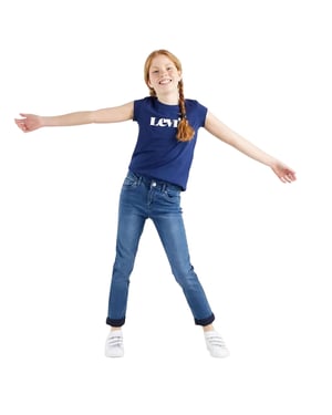 Levis Girls 710 Denim Skinny Jeans (Mellanblått)
