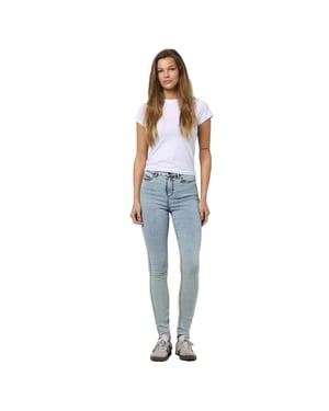 Noisy May Vrouwen/dames Skinny Jeans (Lichtblauw)