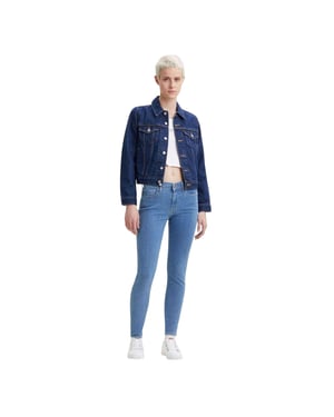 Levis Dames/Dames 710 Super Skinny Jeans (Blauw)