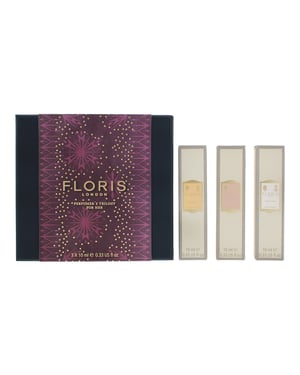 Floris Eau de Toilette 3 x 10ml Gift Set White Rose, Lily, Bouquet De La Reine