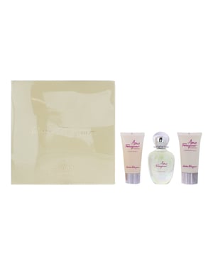 Salvatore Ferragamo Amo Flowerful Eau de Toilette 50ml, Body Lotion 50ml + Shower Gel 50ml Gift Set for Her