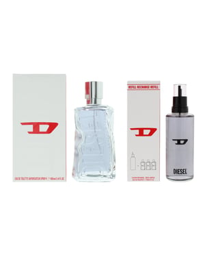 Diesel D Eau De Toilette 100ml Refillable Spray + 150ml Refill