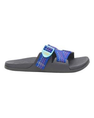 Chaco Unisex platte slippers met golfpatroon voor volwassenen (Blauw)