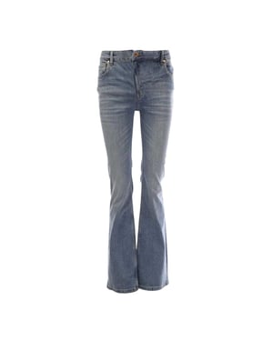 Gant Utsvängda jeans för dam och dam (Ljusblå)