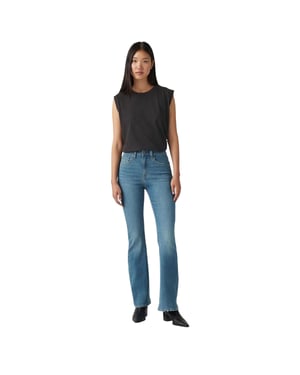 Levis Dam/dam High Rise Flared Jeans (Ljusblå)