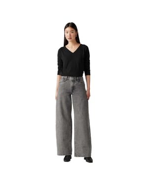 Levis Baggy-jeans för kvinnor/damer – perfekta för utflykter (Grått)