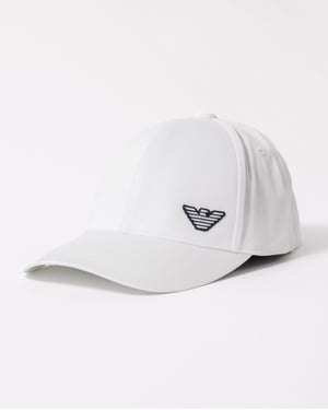 Logo Detail Cap in White