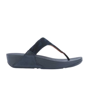 Fit Flop Dames/Dames Lulu Glitz Toe Post Wedge Sandalen (Marine)