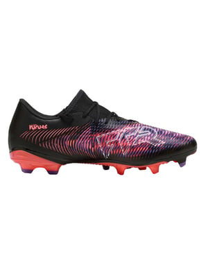 Puma Future 8 voetbalschoenen voor heren, geschikt voor stevige ondergrond (Zwart/Paars)