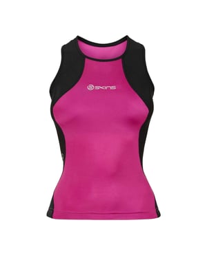 Skins Dames/Dames Tri 400 mouwloos T-shirt (Roze)