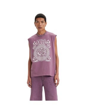 Levis Heren-tanktop met grafische print en Pride-motief (Paars)