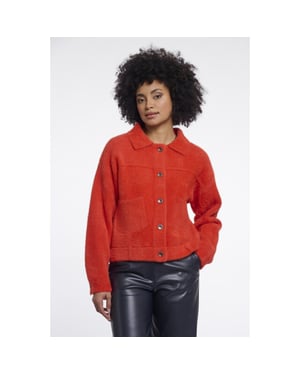 Rino & Pelle boxy jacket bubbly.5002611 11149 luminous red