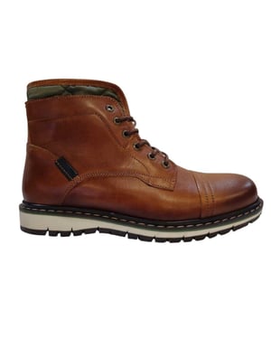 Firetrap Jongens Aubin Mess Quilted Leather Stitch Detail Enkellaarsjes (Tan)